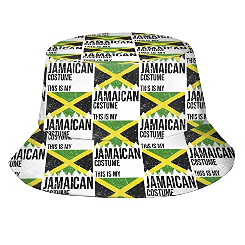 Jamaica Flag Bucket Hat, Unisex Jamerica Hat Outdoor Beach Summer Fisherman Cap for Women Men